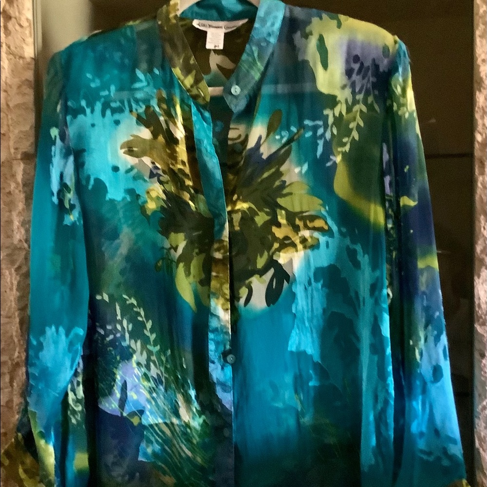 Modern worn silk blouse